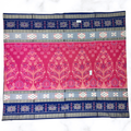 "The Sapta & Kalpavruksha" – Pink Sambalpuri Saree with Rare 6-Layer Border